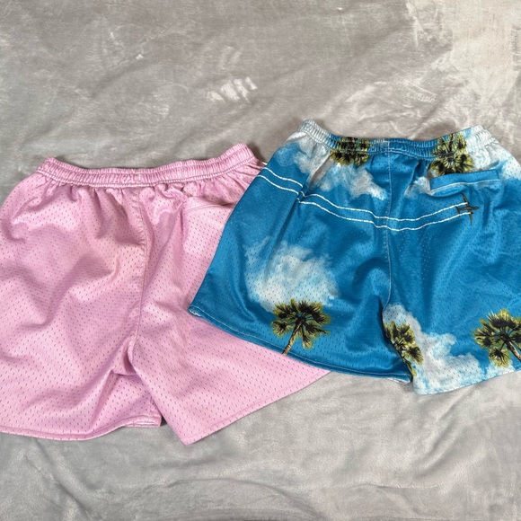 Bundle Of 2 YoungLA Mesh Shorts Mens Large 4.5” Floral Beach Graphic Gym - Picture 4 of 11